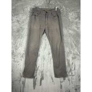 Levis 513 Slim Straight Gray Jeans Mens 32x32 Stretch Denim Pants